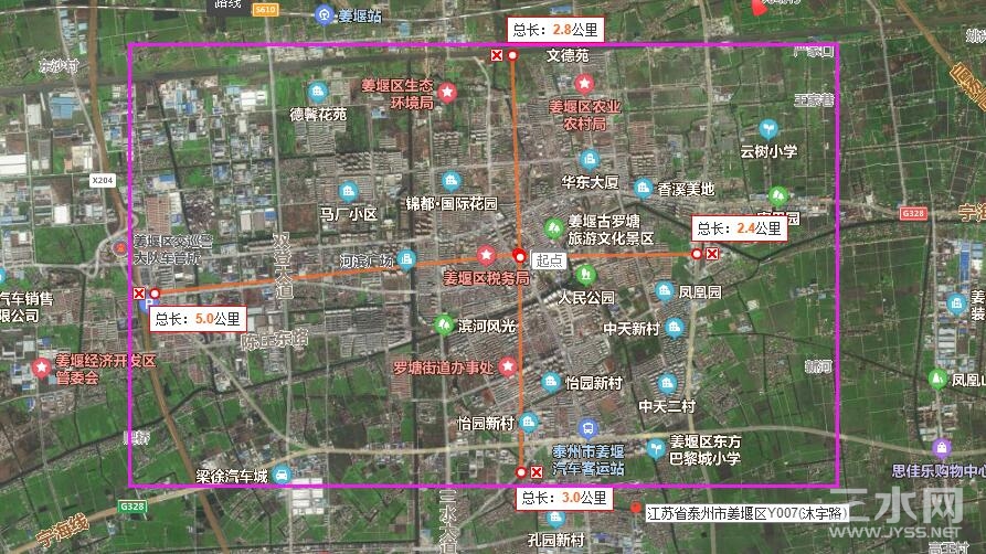 看看姜堰城 以时代为中心 4周5公里的范围.jpg