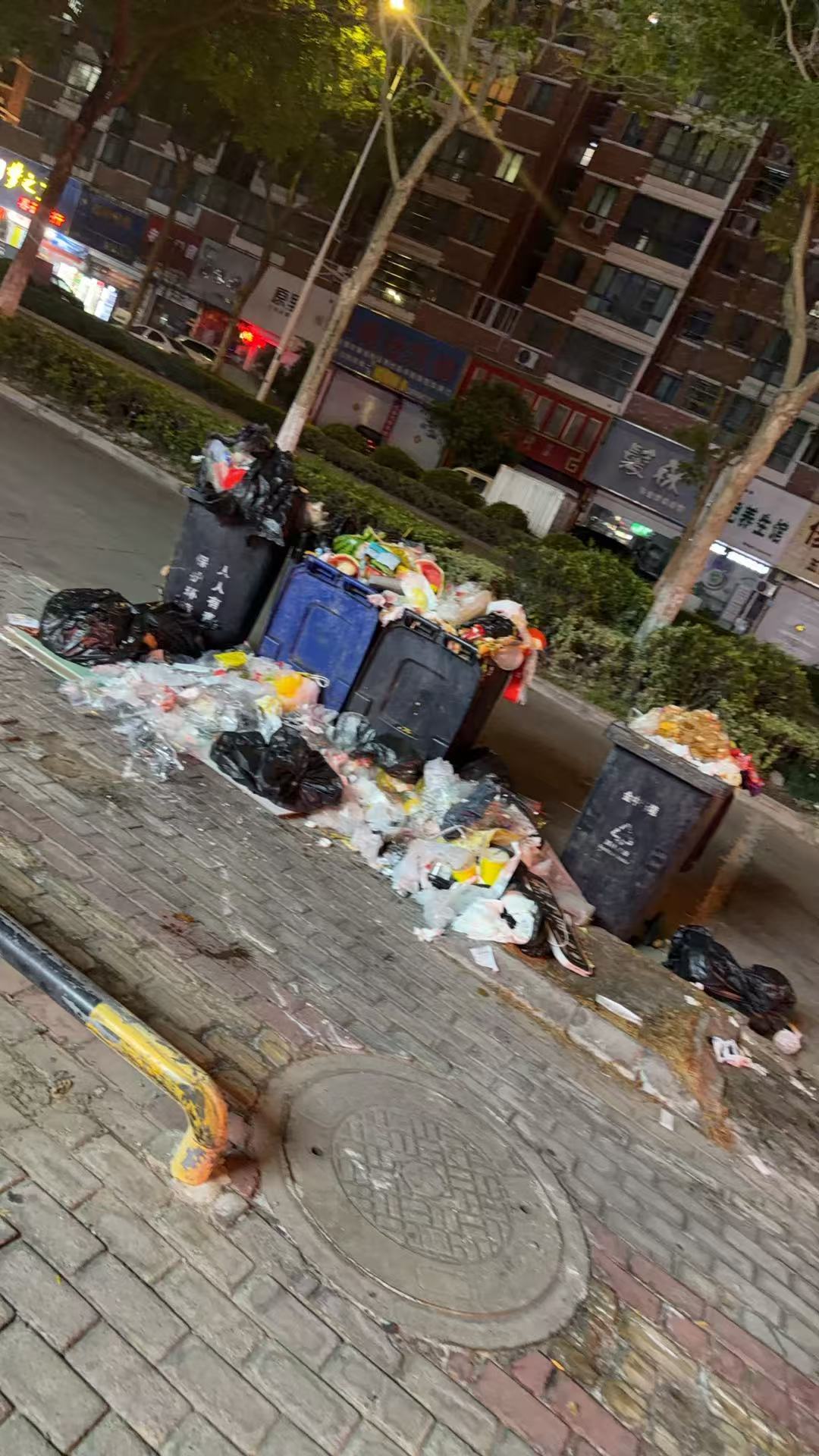 垃圾散落一地